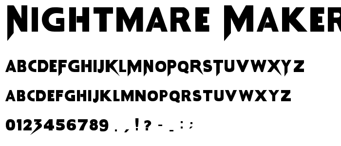 Nightmare Maker font